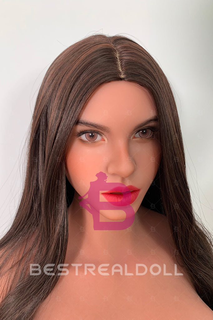 US Stock - RIDMII Abella Unique Design 166cm #864E Silicone ROS Head Sex Doll Movable Jaw TPE Body Oral Sex Adult Love Doll