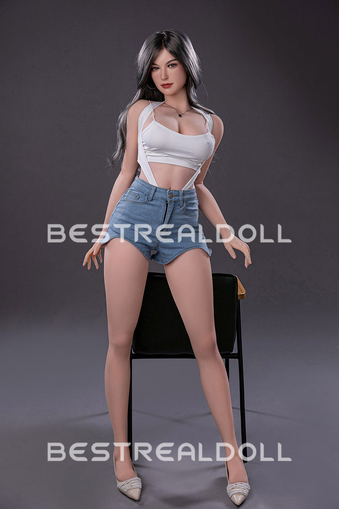 US Stock - RIDMII Karyn Unique Design 163cm Sex Dolls Silicone Head TPE Body Jelly Breasts Realistic Love Doll