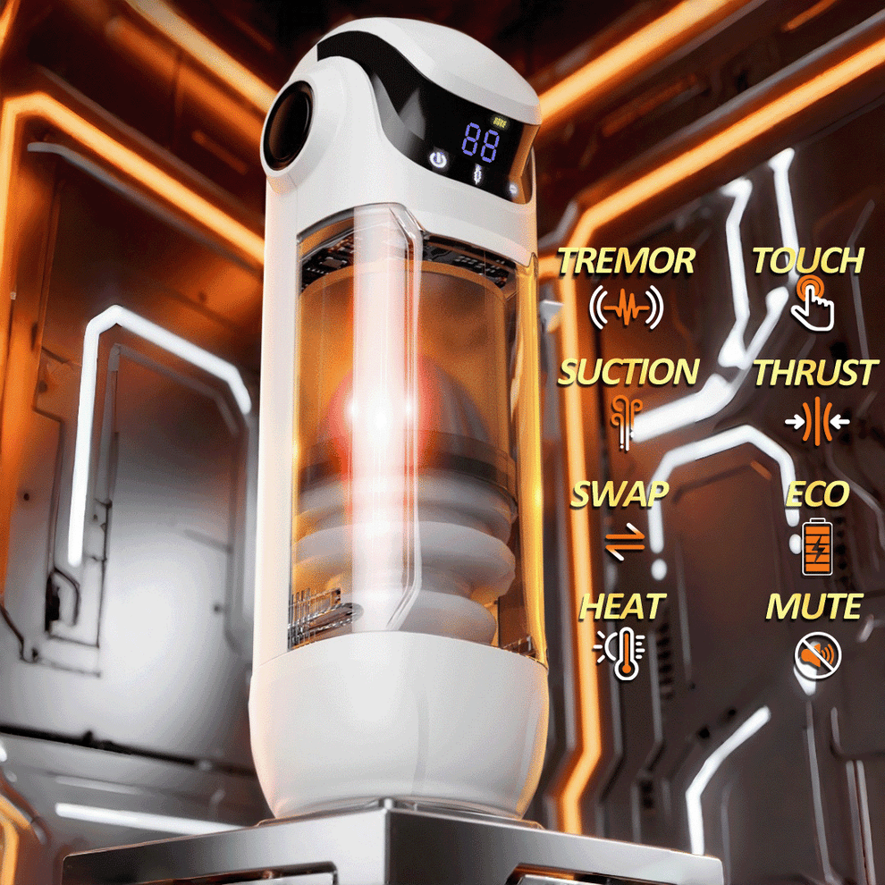 Manmiao Touch Control Digital Display & Telescopic Sucking Masturbator