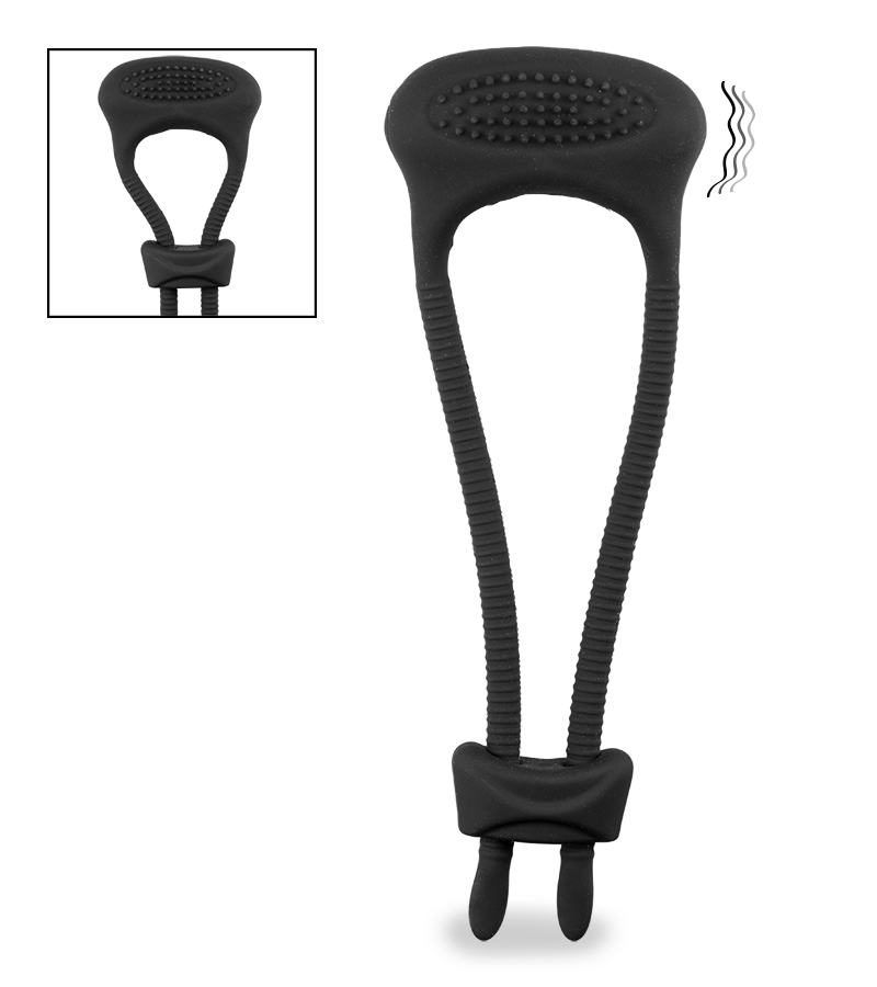 Adjustable vibrating cock ring