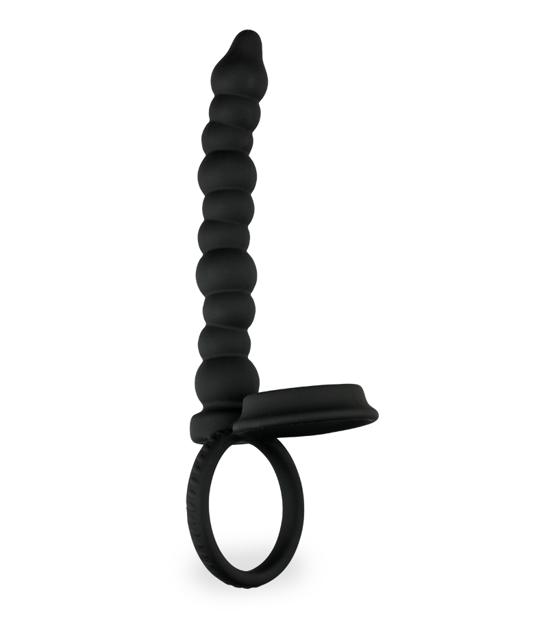 Afternoon double cock ring with butt plug