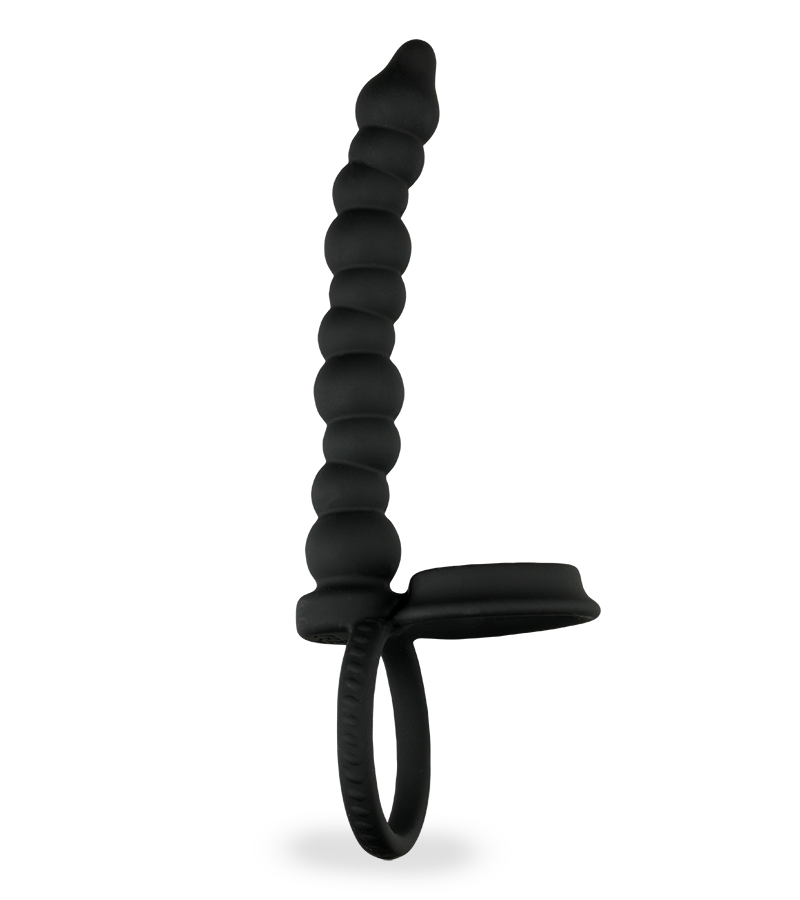 Afternoon double cock ring with butt plug