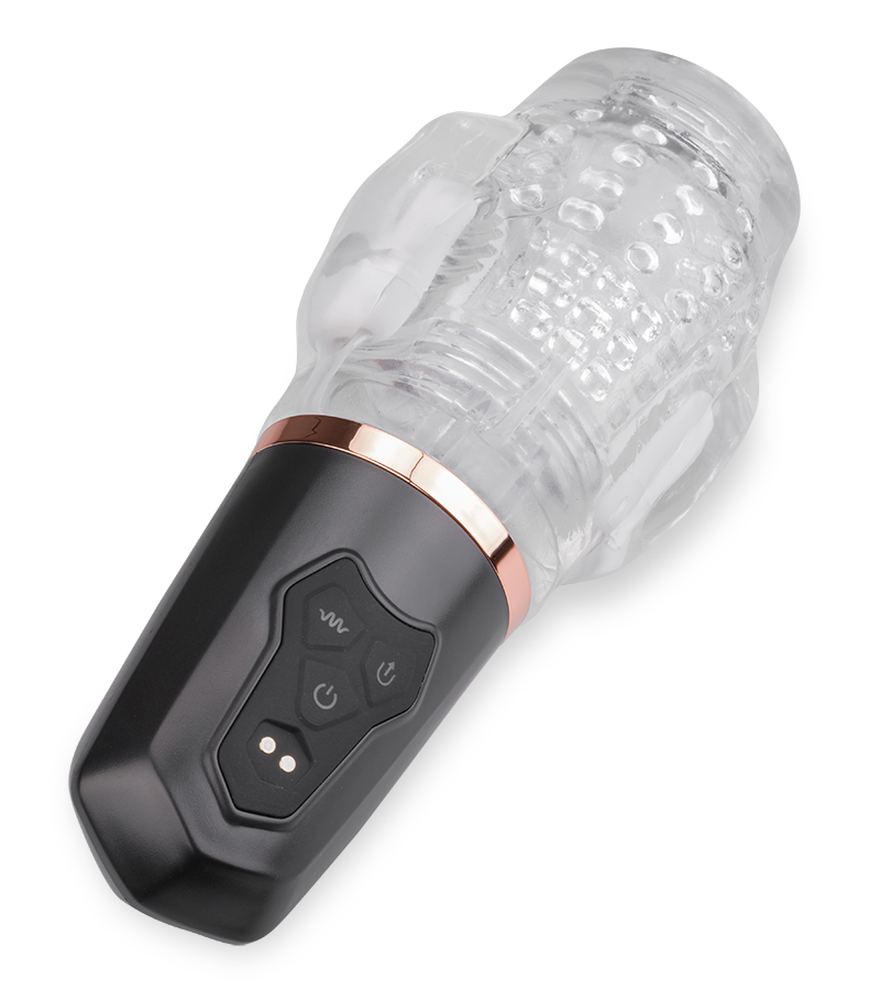 Again vibrating and sucking masturbator