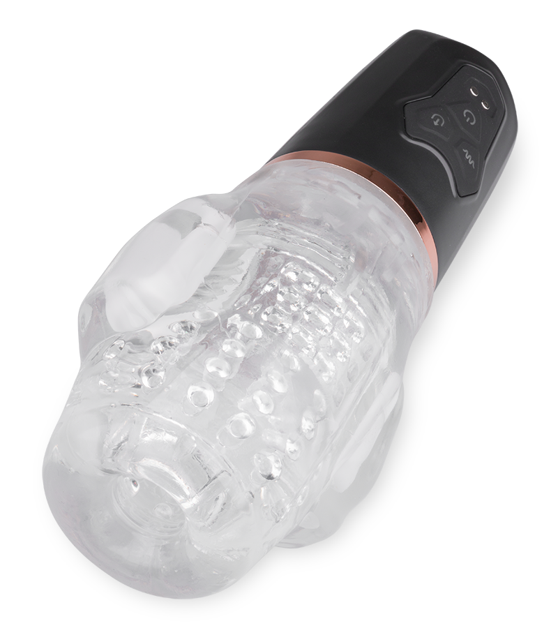 Again vibrating and sucking masturbator