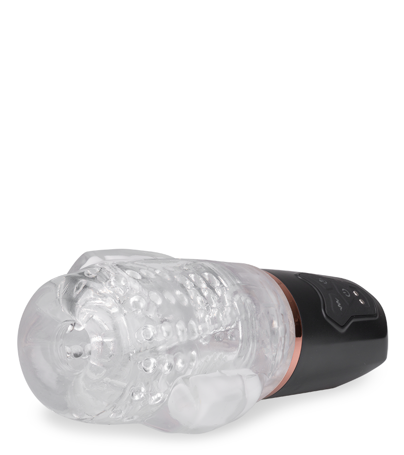 Again vibrating and sucking masturbator