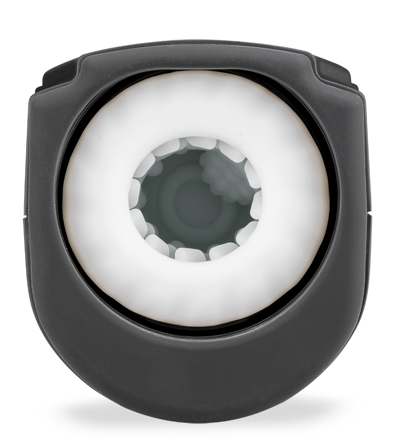 Alderico thrusting and vibrating masturbator with table clamp