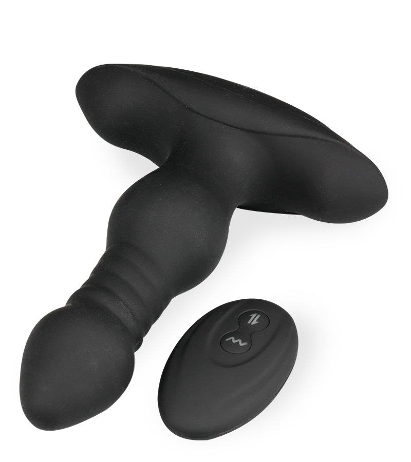 Alto remote-controlled vibrating and thrusting butt plug