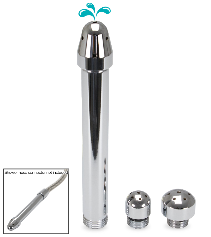 Anal-cleansing enema plug attachment