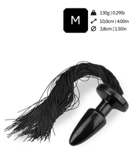 Load image into Gallery viewer, Anal plug with silicone whip