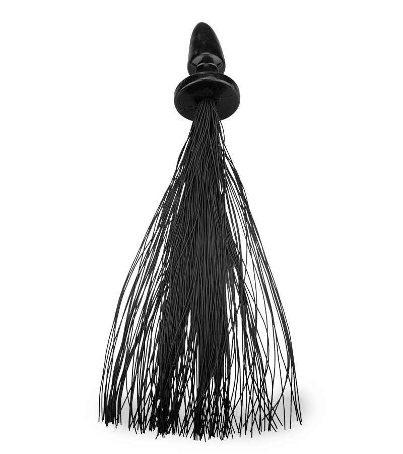 Anal plug with silicone whip