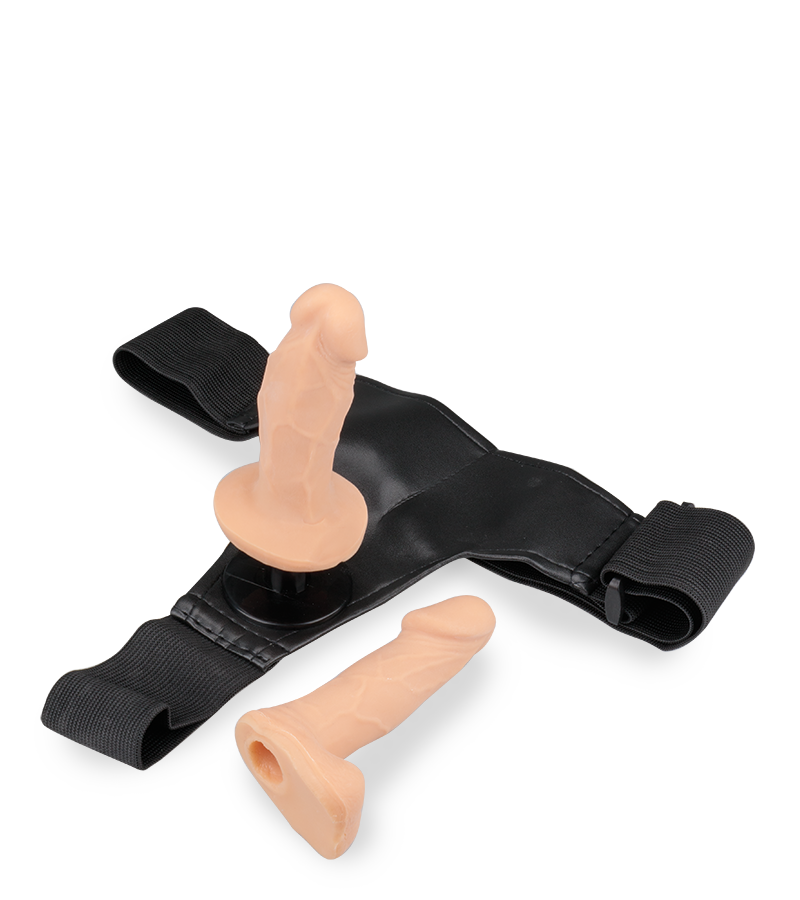 Anal strap-on harness with two mini dildos