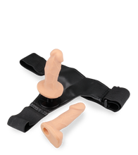Load image into Gallery viewer, Anal strap-on harness with two mini dildos