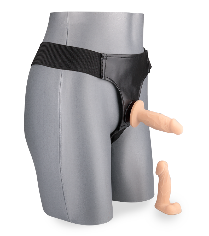 Anal strap-on harness with two mini dildos