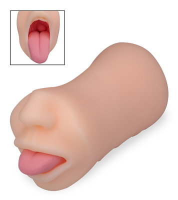 Angie blowjob stroker with cheeky tongue