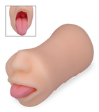 Angie blowjob stroker with cheeky tongue