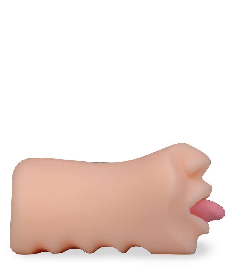 Angie blowjob stroker with cheeky tongue