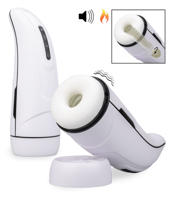 Asher vibrating and warming masturbator with licking feature