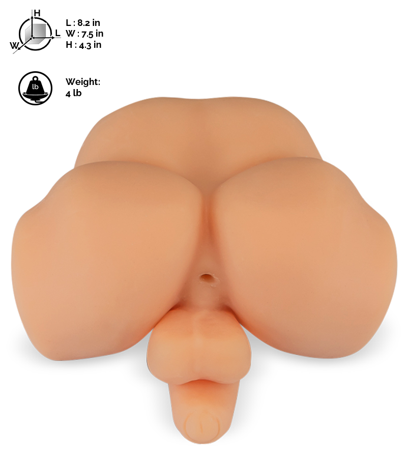 Ass masturbator with anus and flexible penis