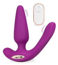 Load image into Gallery viewer, Athena butt plug with testicle or clit stimulator