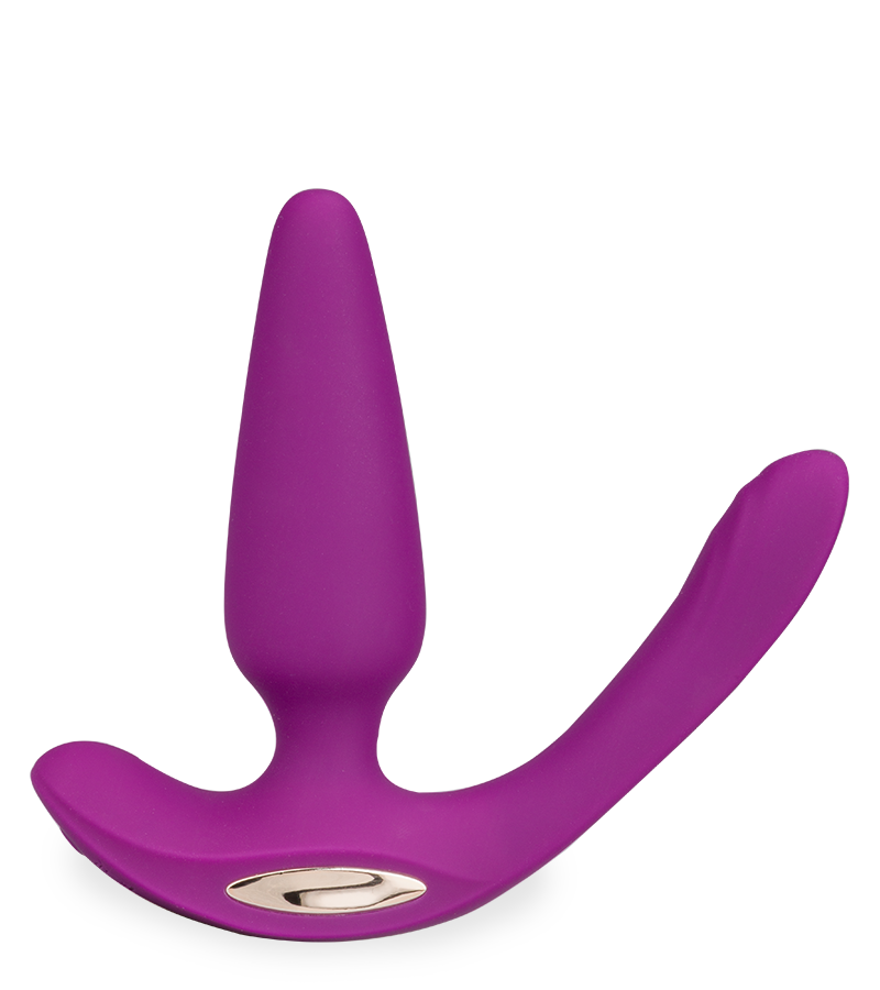 Athena butt plug with testicle or clit stimulator