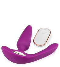 Load image into Gallery viewer, Athena butt plug with testicle or clit stimulator