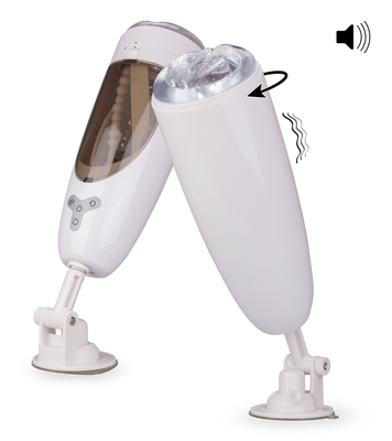 Automatic vibrating and rotating pussy masturbator