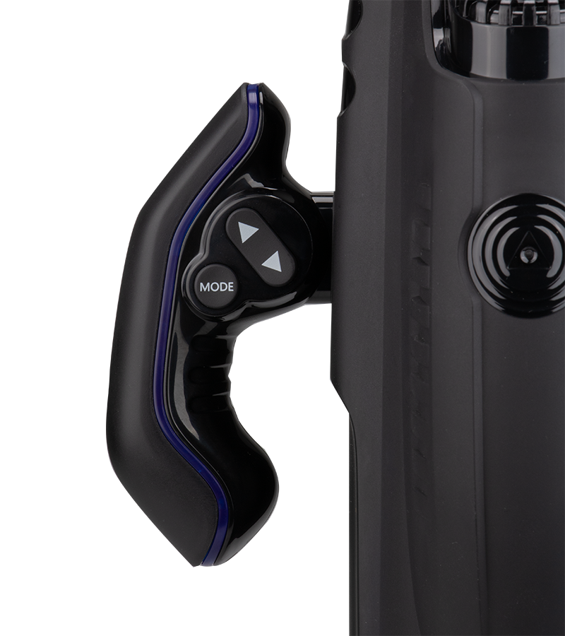 Awesome thrusting and sucking masturbator with handles