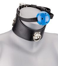 Load image into Gallery viewer, Ball gag and leather collar