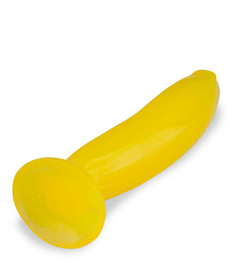 Banana girthy suction cup butt plug