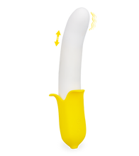 Load image into Gallery viewer, Banana silicone thrusting vibrator
