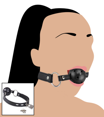 BDSM ball gag with Lock