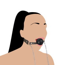 Load image into Gallery viewer, BDSM ball gag with nipple clamps