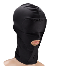 Load image into Gallery viewer, BDSM blackout hood with mouth opening