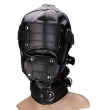 Load image into Gallery viewer, BDSM hood with mask and 2.25-inch ball gag