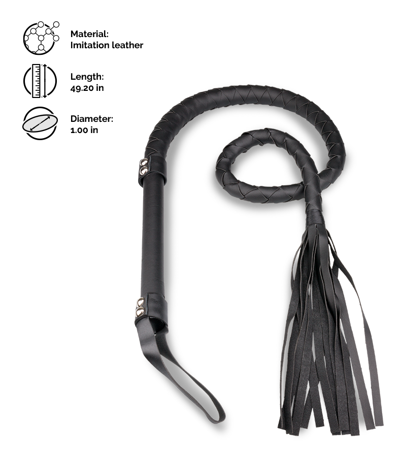 BDSM imitation leather whip 49.25 inches