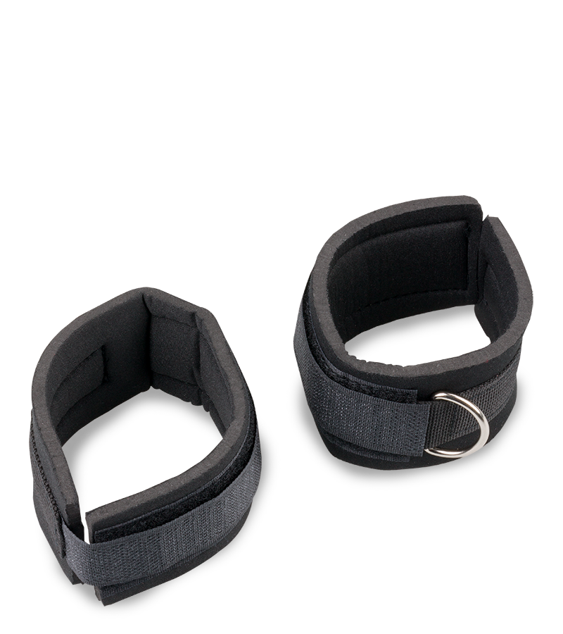 BDSM kit with ball gag and handcuffs