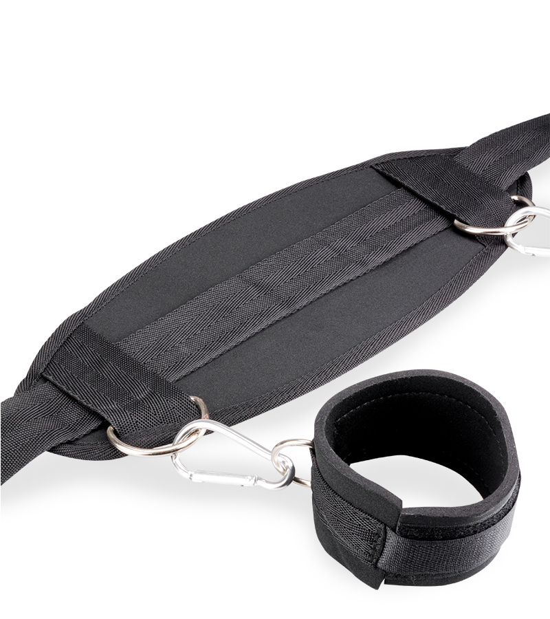 BDSM restraints with wrist and ankle ties