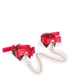 Be Mine bow tie ankle cuffs