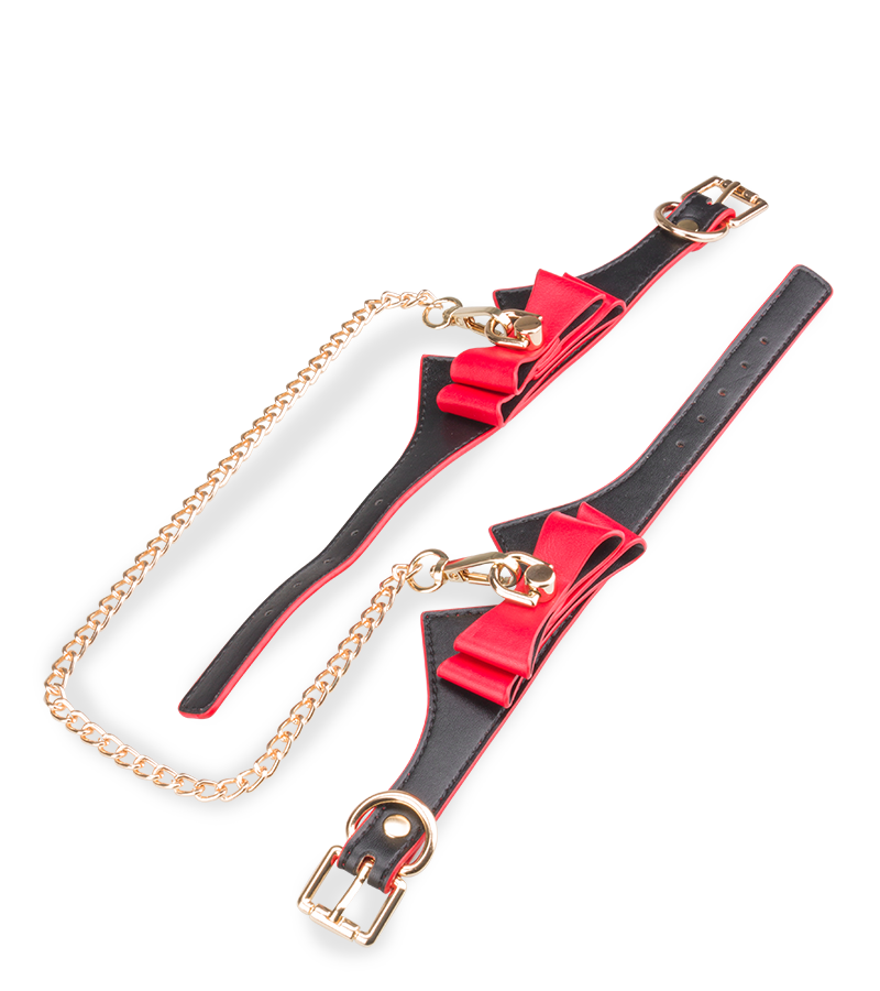 Be Mine bow tie ankle cuffs