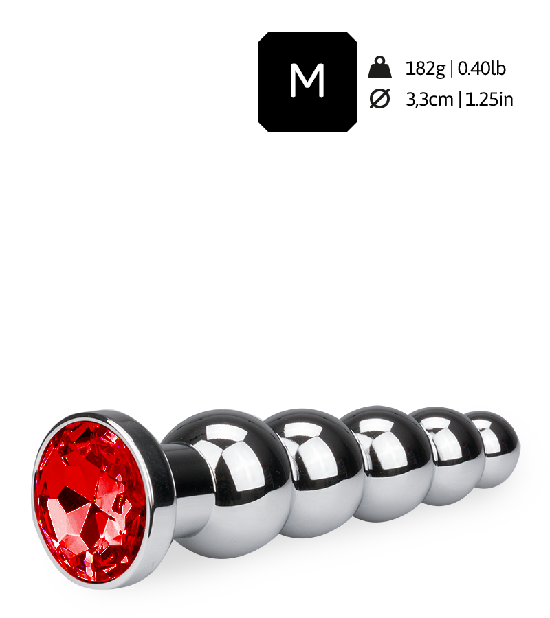 Beaded jewel butt plug – 7 Colours