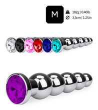 Load image into Gallery viewer, Beaded jewel butt plug – 7 Colours