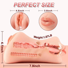 Load image into Gallery viewer, Ava 3 in 1 Pocket Pussy Male Masturbator Realistic Blowjob Anus Stroker