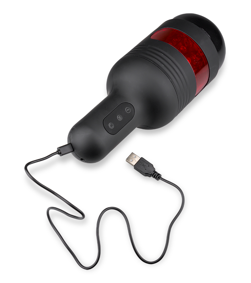 Bell rotating and thrusting masturbator