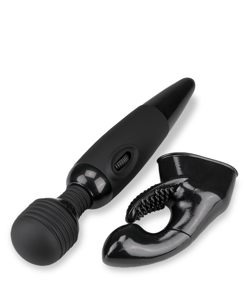 Black Fantasy Wand vibrator 2 heads
