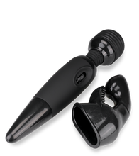 Load image into Gallery viewer, Black Fantasy Wand vibrator 2 heads