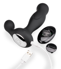 Load image into Gallery viewer, Black remote-controlled prostate stimulator
