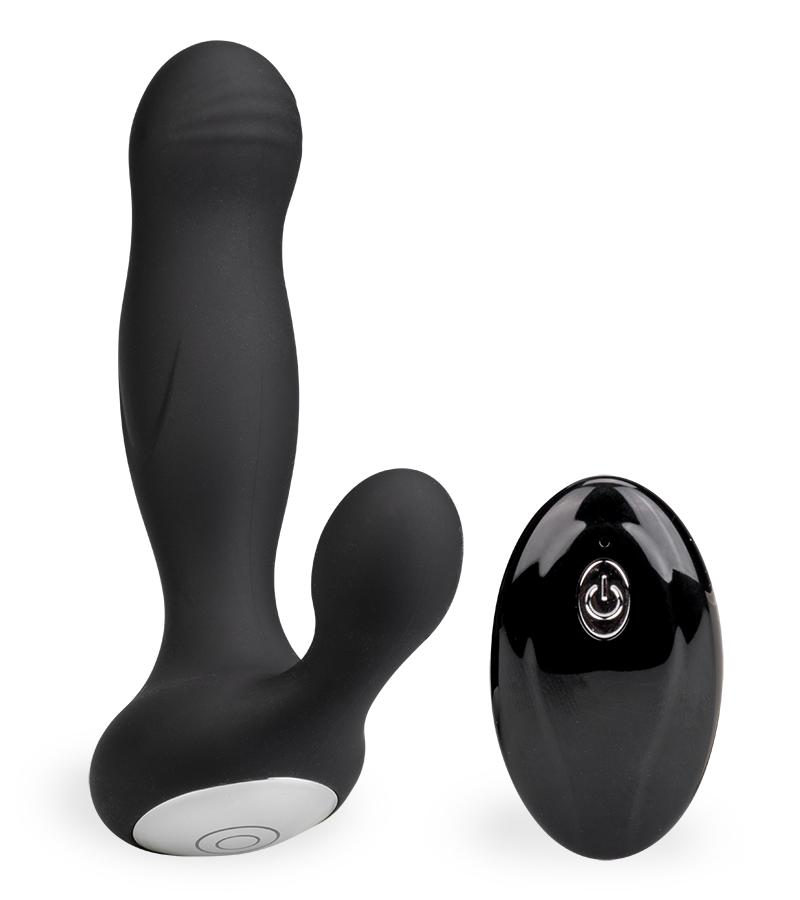 Black remote-controlled prostate stimulator