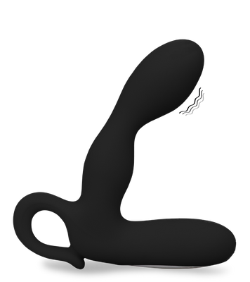 Black vibrating prostate stimulating dildo 30 modes