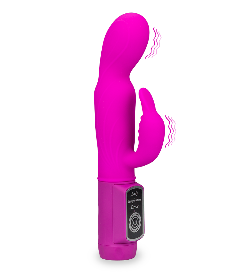 Body heat sensitive rabbit vibrator