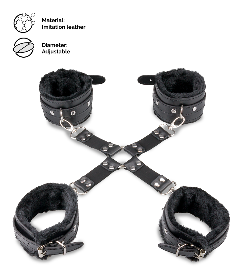 Bondage cross tie restraints